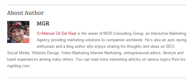 Google Authorship MGR Profile